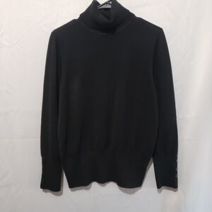 JM Collection Size Large Black Turtleneck